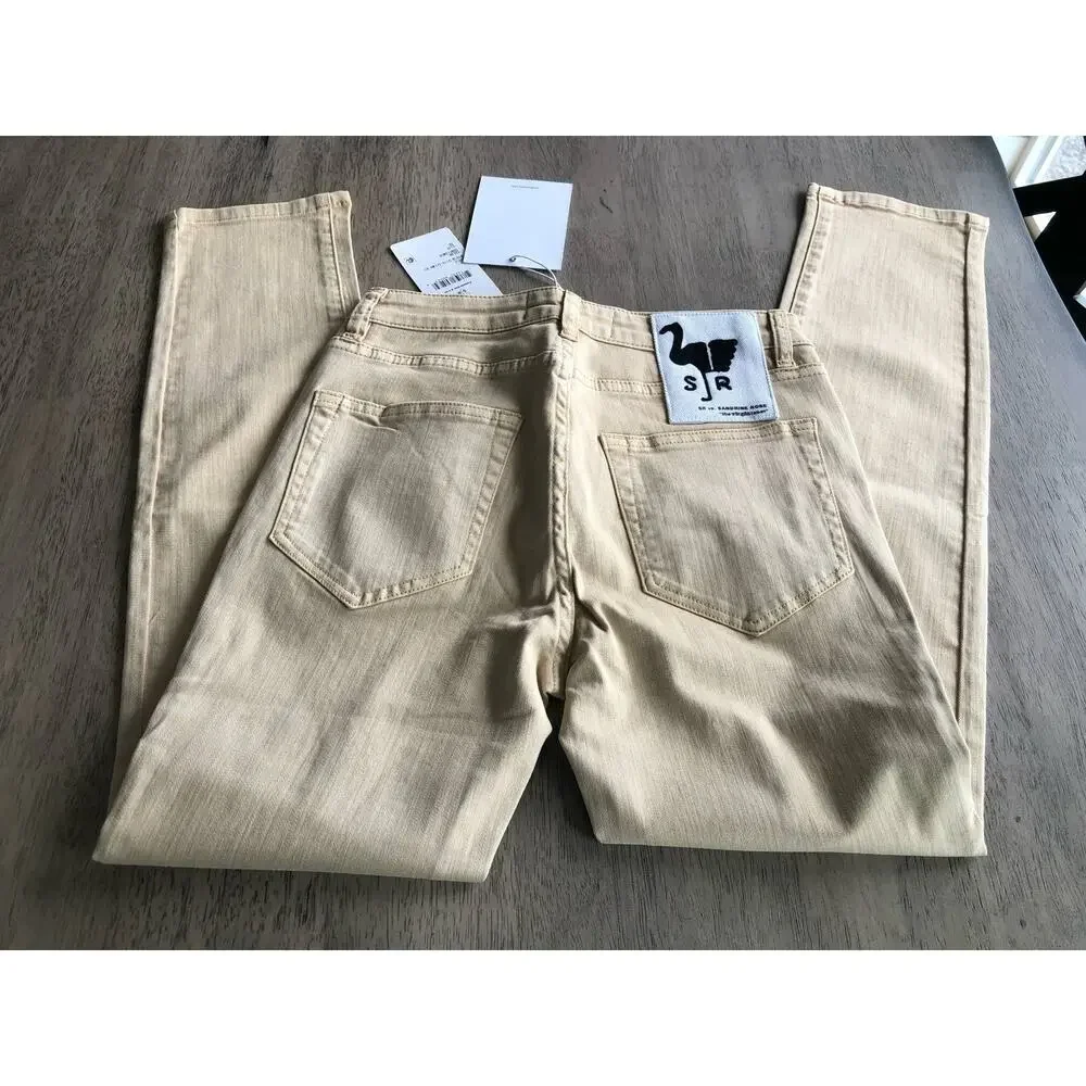 Free People x Sandrine Rose Straight Leg Jeans in Sunflower - 26